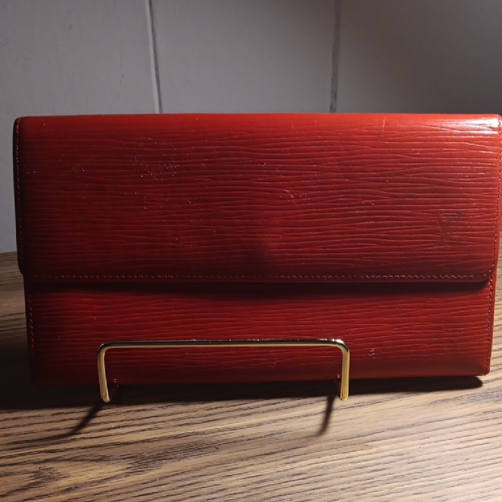 Elegant Red Leather Clutch